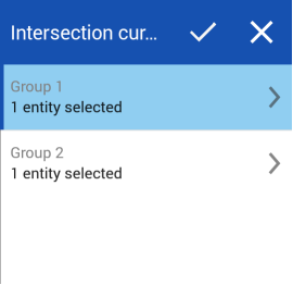 Curve intersection dialog on Android