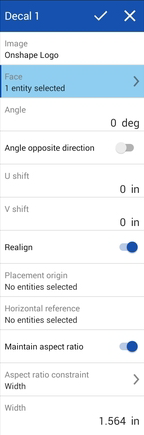 Decal dialog on Android