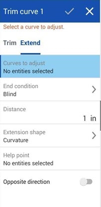 Android Trim curve dialog: extend