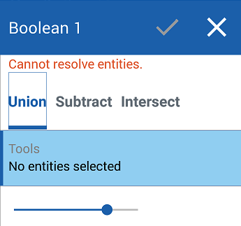 Example of Boolean dialog