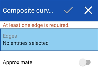 Example of Composite curve tool dialog