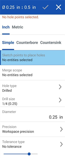 Android Hole dialog