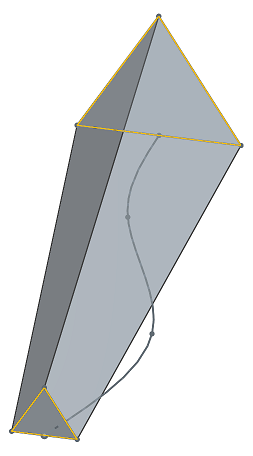 Example of Loft: with path (centerline guide)