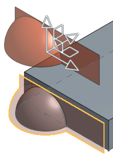 Example of using Transform tool to move surface away from the original part