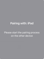 Pairing with iPad screen