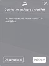 Connecting to a Vision Pro device