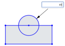 Variable example adding a variable to the circle dimension