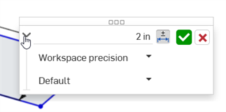 Clicking the Tolerance dropdown caret