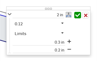 Entering a Precision and Tolerance type with values