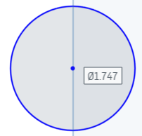 Setting the diameter of a circle