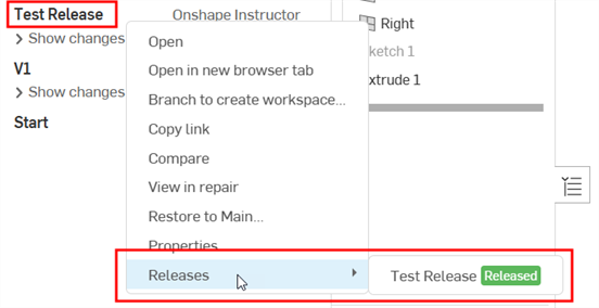 Selecting a release to clone