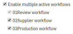 Selecting additional workflows