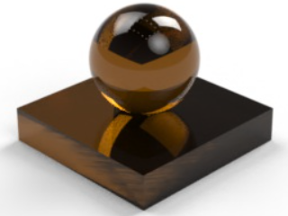 Tinted bronze glass example