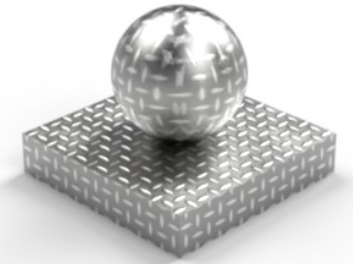 Example of Metal- single diamond plate - two-toned steel appearance