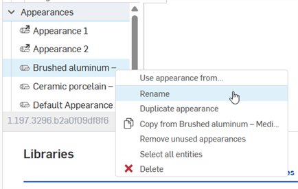 Rename Appearance