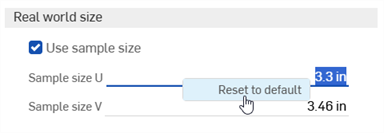 Reset to default context menu option