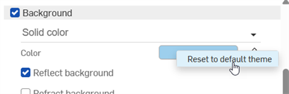 Color: Reset to default theme