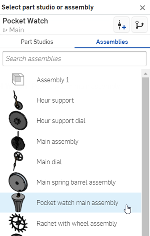 Select part or Assembly