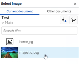 Selecting a loaded image