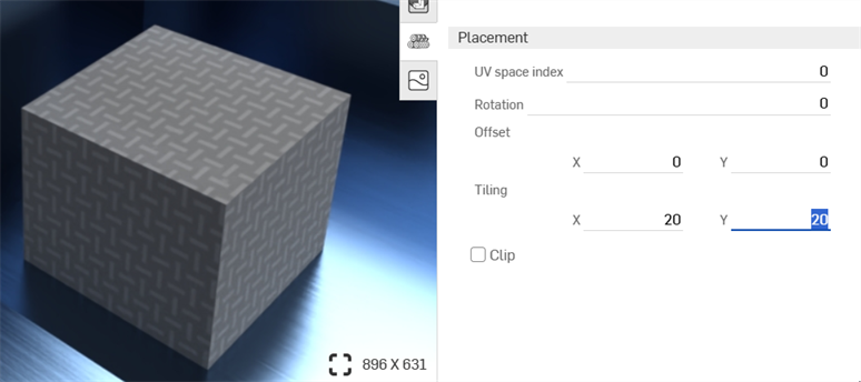 Applying tiling values