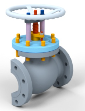 Example of a valve assembly model