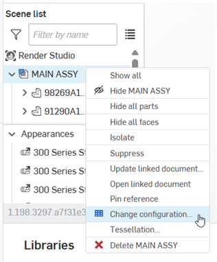 Adjusting the configuration after imported