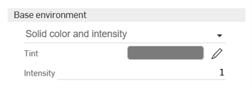 Environment Lighting: Base environment - Solid color and intensity