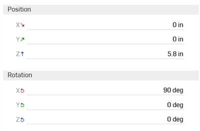 Setting the Camera position and rotation