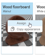 Assigning a Walnut floorboard appearance