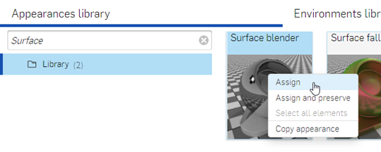 Assigning the Surface blender function