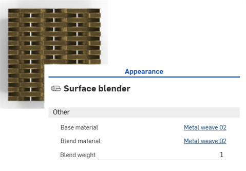 Surface blender Appearance with 2 blended layers