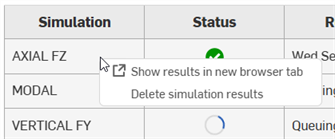 Results and History context menu option