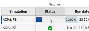 Status tooltip