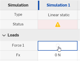Disabling the forces for a simulation in the table