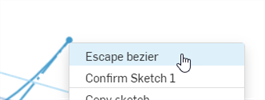 Escape bezier option from the context menu