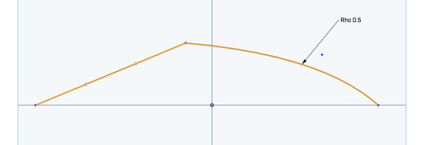 Example of Curvature Tool in use, selecting the edges