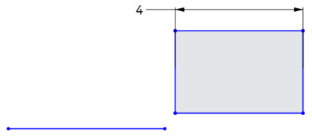 Example of rectangle flipping based on the direction of the negative dimension value