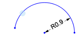 Example of how to find the radius of an arc