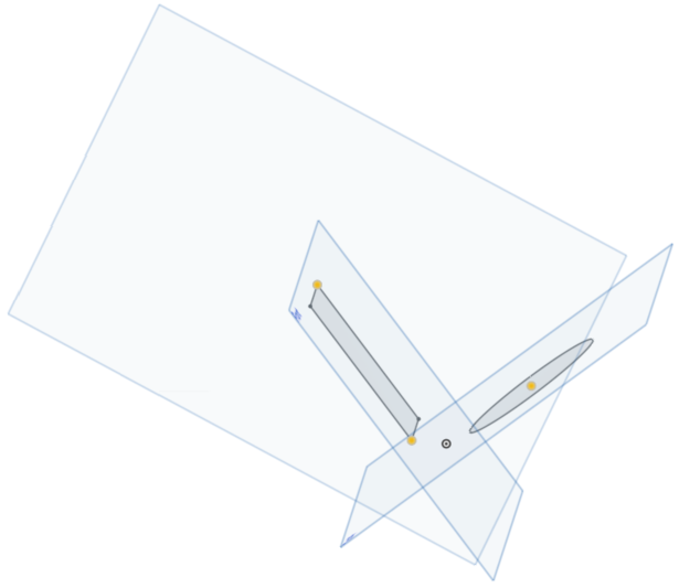 image depicts the third plane, a result of creating a three point plane