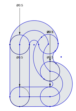 Slot multichain sketch curves with slots individually applied