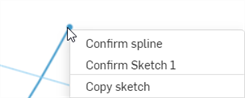 Right-click context menu while creating a spline