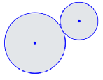 Example of two entities after using Tangent tool