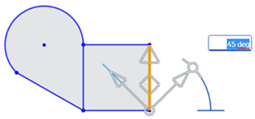 Example showing how to set an angle using the transform manipulator