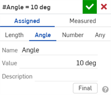 Creating an Angle variable