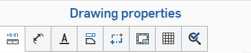 Drawing properties panel tabs