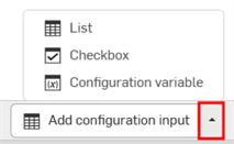 Add configuration input menu.