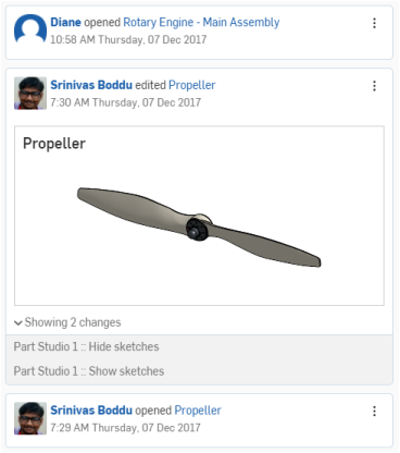 Beispiel zur Anzeige der Änderungen