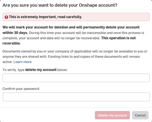 Wichtiger Warnhinweis vor dem Löschen Ihres Kontos