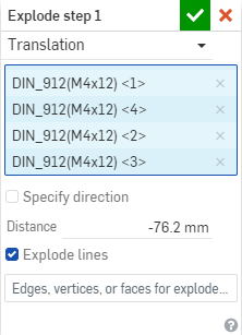 Dialogfenster „Explosions-Feature“