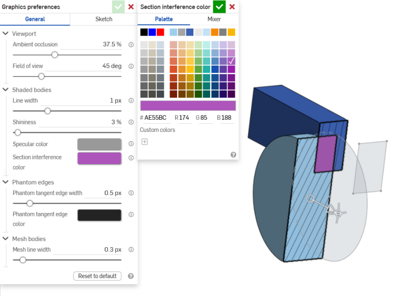 Section interference color example
